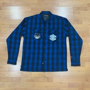 Mister Cartoon x The Hundreds plaid shirt jacket